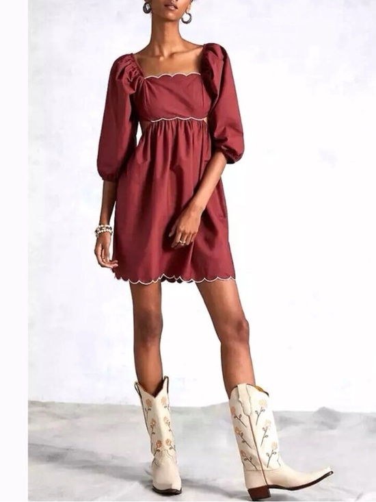 Anthropologie Dresses & Skirts - Anthropologie Forever That Girl Scalloped Mini Dress